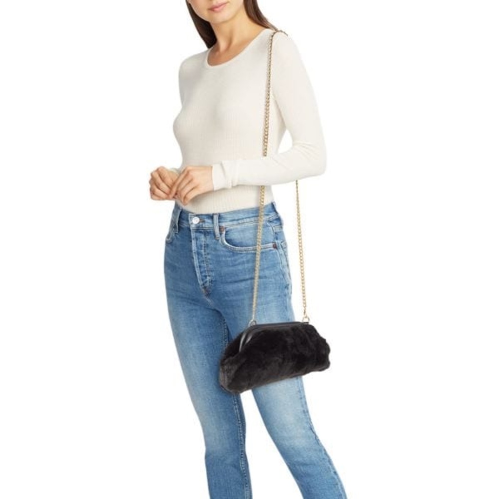 NWT Faux Fur CONVERTIBLE Clutch | elegant + sophisticated 💎